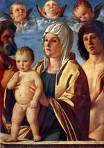欧洲12-19世纪油画一_BELLINI, Giovanni - 1480-89 - Madonna with Child and Sts Peter and Sebastian